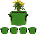 M METERXITY 5-Pack Plant Grow Bags 1 Gallon Grow Bags 300G Thickened Fabric Pots with Durable Handles Plant Garden Grow Pots for Fruits/Vegetables/Flowers/Plants [Green]