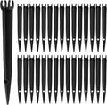 Kalolary 30PCS 1/4”Drip Irrigation Support Stakes, Drip Tubing Holder with Adjustable Height, 1/4 Inch Tubing Hose Holder for Drip Watering System Garden & Raised Beds, Prevents Clogging, Easy Install
