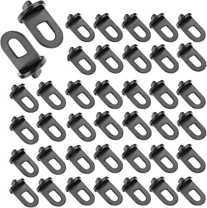 Greenhouse Twist Clips Black Plastic Greenhouse Hooks Plant Hangers Greenhouses Shading Fixing Clips Track Hooks for Greenhouses Bubble Wrap Hole Diameter 0.32 inch 40 Pieces