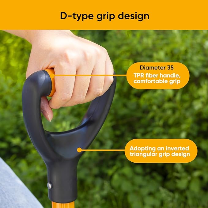Flat Shovel，Heavy Duty Transfer Shovel with 41-Inch Long Durable Handle and Blade- Ideal for Construction, Landscaping, Gardening, and Snow Removal- Durable, Rust-Resistant, and Multipurpose Scoop.