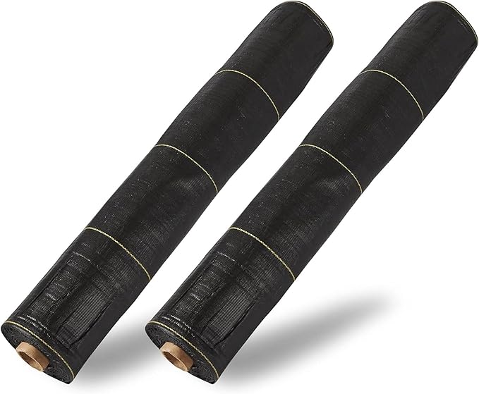 Dewitt 2-Pack Sunbelt Weed Barrier Fabric 3.2 oz, 3 x 300 Feet – Heavy-Duty Ground Cover Mat for Greenhouse Floors, Garden Rows, Raised Beds, Yard Gardening, and Outdoor Landscape Protection