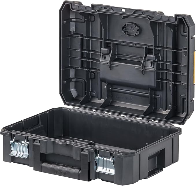 DEWALT TSTAK II Tool Box, Flat Top Tool Storage Case, Organizer Box Holds Up To 66 lbs, Flexible Platforms for Stacking, 13 Inch (DWST17807)
