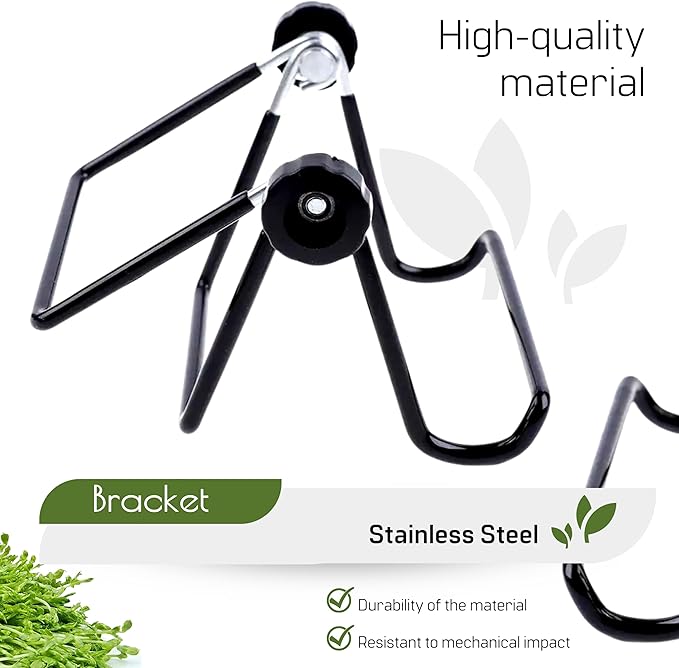 4PCS Sprouting Stands for Mason Jar – Sprouting Kit 4 Mason Jar Holders for Wide and Regular Mouth Stainless Steel Stand Kit for Growing Sprouts