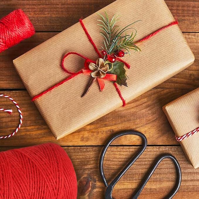 Vivifying Red Twine, 656 Feet 2mm Christmas Twine String for Gift Wrapping, Crafts, Packing and Decoration