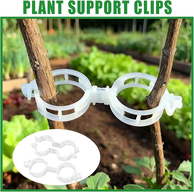 6.6x9.9FT Trellis Netting for Climbing Plants,Trellis Netting with Plant Clips, Heavy-Duty PE Trellis Net for Cucumber, Tomato, Vegetables, Fruits, Sweet Pea Plants