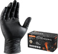 Heavy Duty 10 Mil Nitrile Disposable Gloves with Raised Diamond Texture, Latex-Free, Powder-Free, Extra Strong, Chemical Resistant, Durable for Mechanics, Industrial Work, Auto Repair, Large