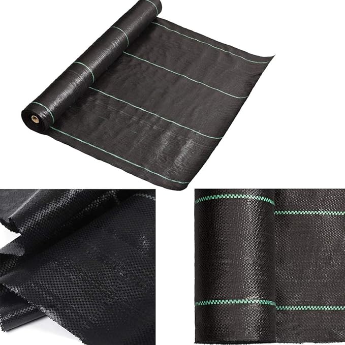 Petgrow Heavy Duty Weed Barrier Landscape Fabric for Outdoor Gardens, Non Woven Weed Blockr Fabric - Garden Landscaping Fabric Roll - Weed Control Fabric in Rolls（5FTX300FT）