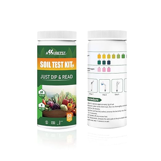 2-in-1 Soil Test Kit for pH & Nitrogen（50cnt） – Garden, Lawn, Flowers，Vegetable & Plant Soil Testing