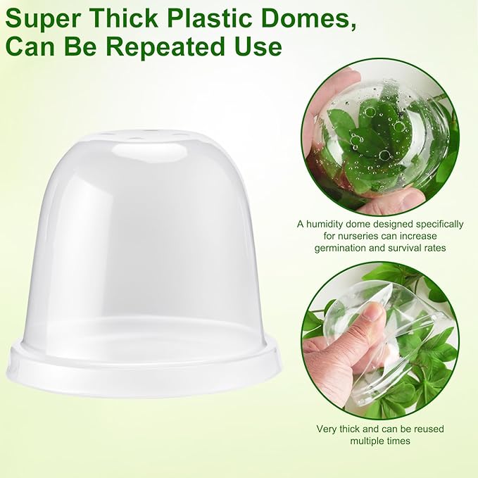 36 Set 3.15 Inch Peat Pots Plant Starters for Seedling with Humidity Dome,Herb Seed Starter Pots Kits, Garden Germination Nursery Pot wit 36 Plant Labels, 2 Transplant Tools.