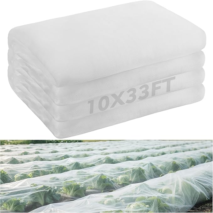 10x33ft Large Garden Netting - Ultra Fine Mesh Plant Covers to Keep Small Animals Pest Out, Bird Barrier for Protecting Vegetables Fruits Flowers Raised Beds (Without Support Pole)