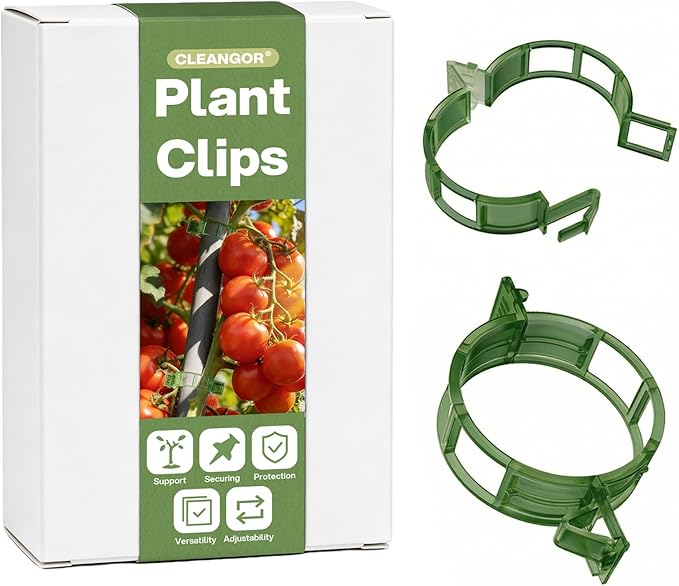 300Pcs Tomato Clips, Plant Clips Plastic Trellis Clips Garden Plant Clips for Tomatoes, Cucumbers, Vines, Reusable Garden Clips to Make Plants Grow Upright, Indoor Outdoor Gardening Supplies