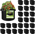 80 Pack 5 Gallons Plant Grow Bag, Vegetable Grow Bags with Handles, Non-Woven Fabric Pots Plant Bags, Garden Planting Bag for Potatoes, Carrots, Tomatoes, Fruits, Flower, Evergreen