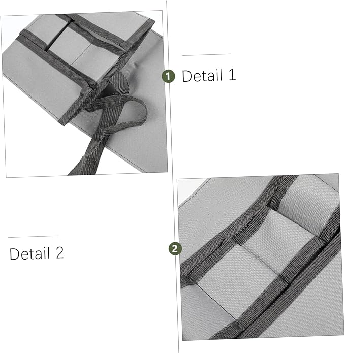 1pc Canvas Gardening Tool Storage Bag Rolling Tool Organizer for Home and Holder for Shovels Scissors and More Gray