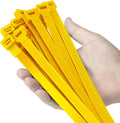 24 inch Yellow Zip Ties Heavy Duty 50 PACK, 250 LBS Ultra Exclusive Strong Plastic Wire Ties, Large Cable Ties Extra Long Tie Wraps, Indoor and Outdoor UV Resistant