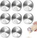 Palksky Mason Jar Spice Shaker Lids Stainless Steel, 8 Pack Regular Mouth Mason Canning Cap for Spices Coriander Seed Garlic/Rosemary Powder, Adjustable Tops Pour Spout Seasoning Shaker Dispenser
