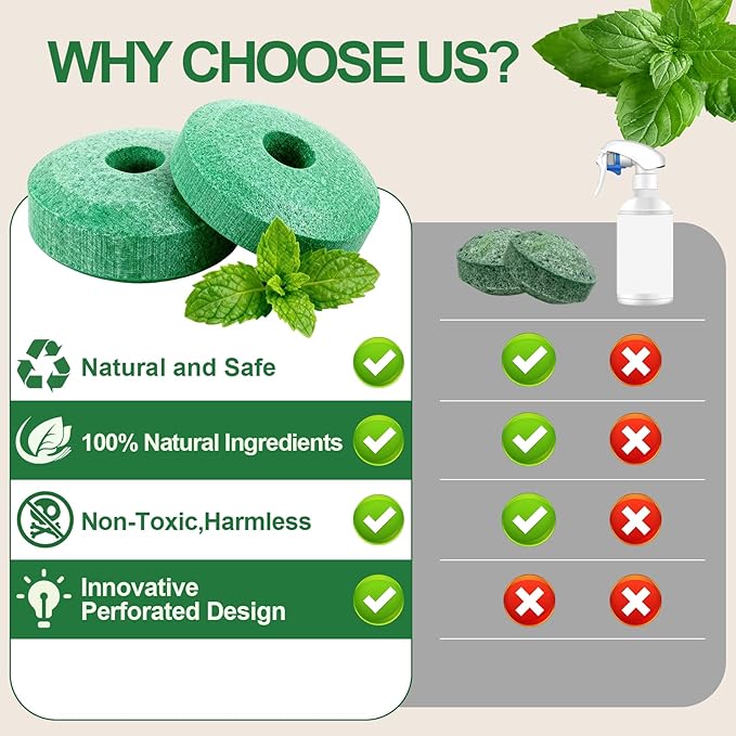 Mouse Repellent Balls, Peppermint Oil Scent, Safe for Indoor Use, 24PCS