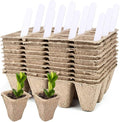 10 Pack Seed Starter Tray Kit, 120 Cells Organic Germination Seedling Trays Plant Grow Kit Nursery Pots Plug Tray Peat Pot for Vegetable & Flower Plants Herb Seeds Garden Planting
