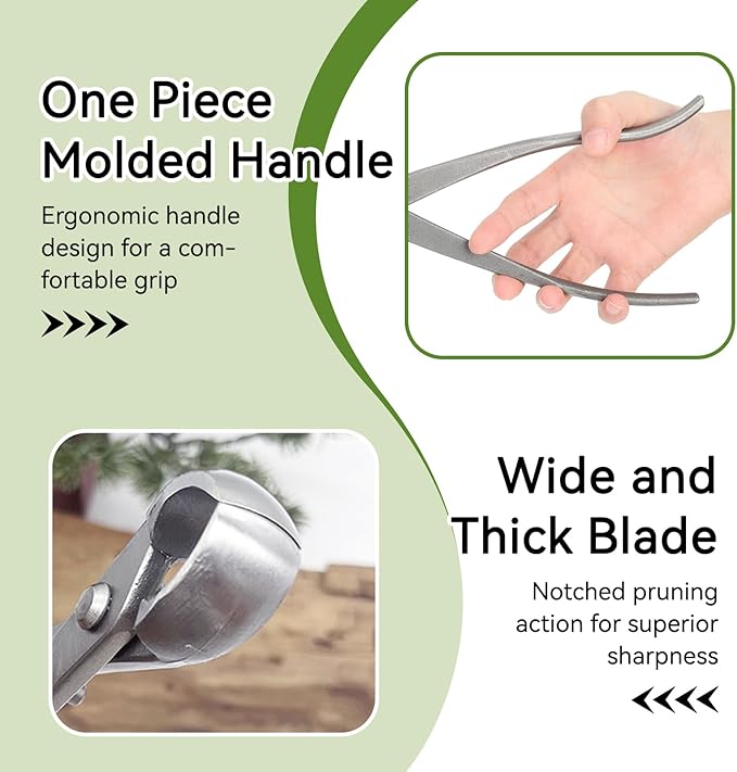 Bonsai Cutters, 8.5inch Concave Bonsai Cutters and Knob Cutters Stainless Steel Tree Branch Cutter Concave Cutter Bonsai Tools for Bonsai and Gardening Pruning