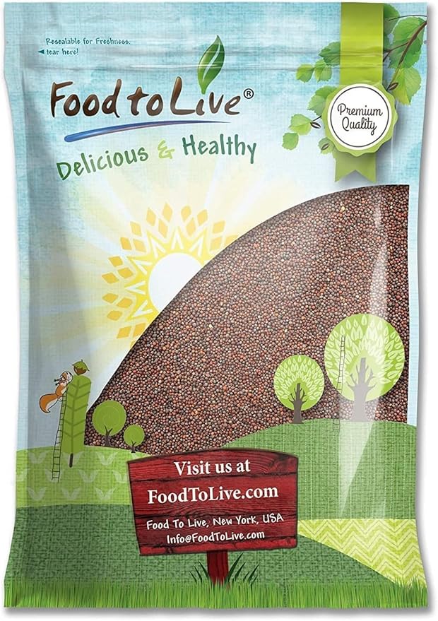 Food to Live Broccoli Seeds for Sprouting, 8 Pounds – Vegan, Kosher, Sirtfood, Bulk. Rich in Sulforaphane, Vitamin C, Vitamin A. Great for Growing Sprouts, Microgreens. High Germination Rate