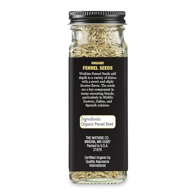 Watkins Organic Fennel Seeds, 1.8 oz, 1-Pack