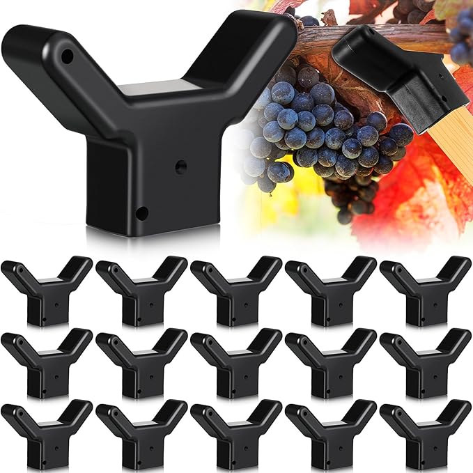 Yungyan 16 Pcs Tree Support, Plastic Fruit Tree Branch Support Device Tree Brace Prevent Them from Breaking for Vineyards Ornamental Gardens Orchards Fits on Standard 1.57 x 1.57 Inch Lumber (Grey)