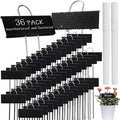 Maitys 38 Pcs Metal Garden Markers Plant Label Stakes Outdoor Weatherproof 10.6 Inch Stainless Steel Nursery Tags Bulk with Pens (Black Label with White Ink)
