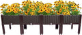 Raised Garden Bed with Legs, Outdoor Plants Planter Box Plant Pots Elevated Garden Boxes, Plastic Raised Beds for Gardening Vegetables Herb Flower Plants, Perfect for Indoor Outdoor Planting, 4 Boxes