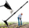 Garden Hoe, Heavy Duty Trenching Hoes with 72 Inch Long Handle, Sharp Edge Triangle Weeding Hoe Garden Tools for Weeds Removal,Cultivating,Digging,Loosen Soil, Trenching, Landscaping Manual Weeder