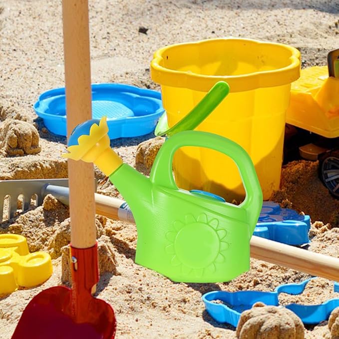 NUOBESTY 2 Pack Kids Watering Can Bath Toys, Mini Plastic Chicken Water Pot for Toddler Beach Sand Play & Garden, Baby Sensory Sprinkler Pail for Outdoor Pool Fun (Random Color)