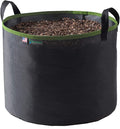 Grow Bag 5 Gallon, Planting Pots - Colorful Plant Grow Bags Pots Gardening Vegetable - Air Pruning Mesh Fabric Plant Container - (Black/ODGreen)