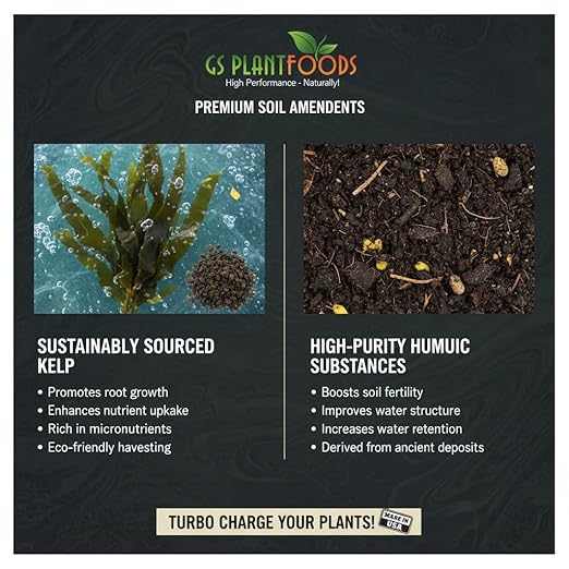 GS Plant Foods Root Ruckus – Dry Soil Zone Conditioner – Humic-Rich Granules with Kelp Components to Support Soil Structure & Nutrient Availability (11 oz)