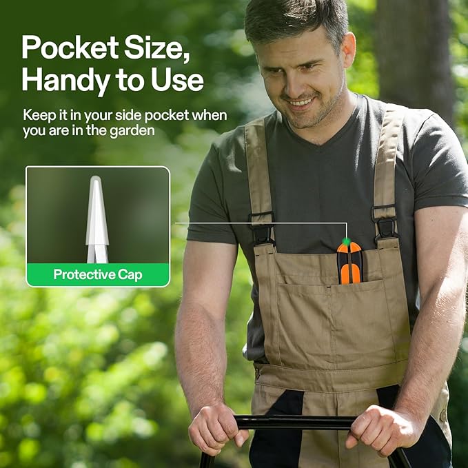 VIVOSUN 3-in-1 Soil Tester and 6.5 Inch Gardening Scissors Hand Pruner Pruning Shear with Straight Stainless Steel for Home, Garden, Lawn, Farm, Indoor and Outdoor Use