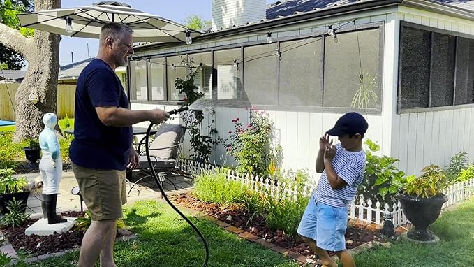 Atlantic Heavy Duty Garden Hose 5/8 Inch x 1 ft Black, Short Connection Leader Hose (1 Foot)