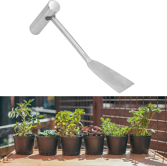 Garden Shovel Hand Trowel Spade Shovel, Stainless Steel Gardening Hand Tools for Planting Transplanting Weeding Digging(Width 34MM)