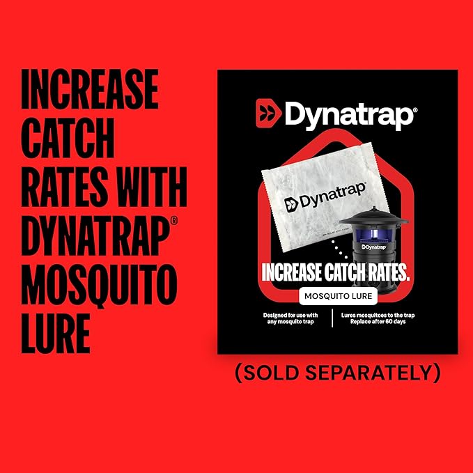 DynaTrap DT2030-GRSR Fly Traps Outdoor - Mosquito & Flying Insect Killer for 1 Acre – Kills Flies, Gnats, Wasps - Bug Zapper Alternative - Green