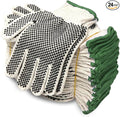 Evridwear Cotton Polyester String Knit Shell Safety Protection Work Gloves for Painter Mechanic Industrial Warehouse Gardening Construction Men & Women 12 Pairs, With Two Side dots, XL Size