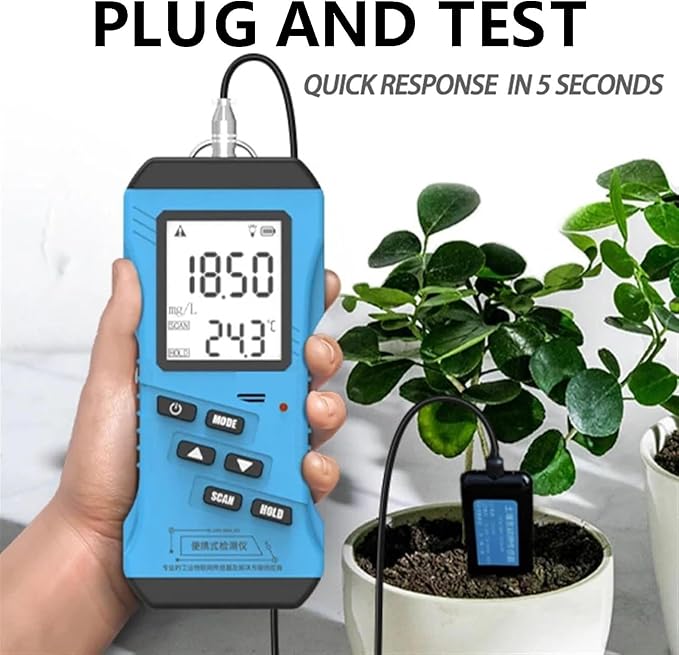 Soil Tester - 7-in-1 pH Meter with Backlight for Moisture, Temperature, and Sunlight Testing for Gardening and Lawn Care