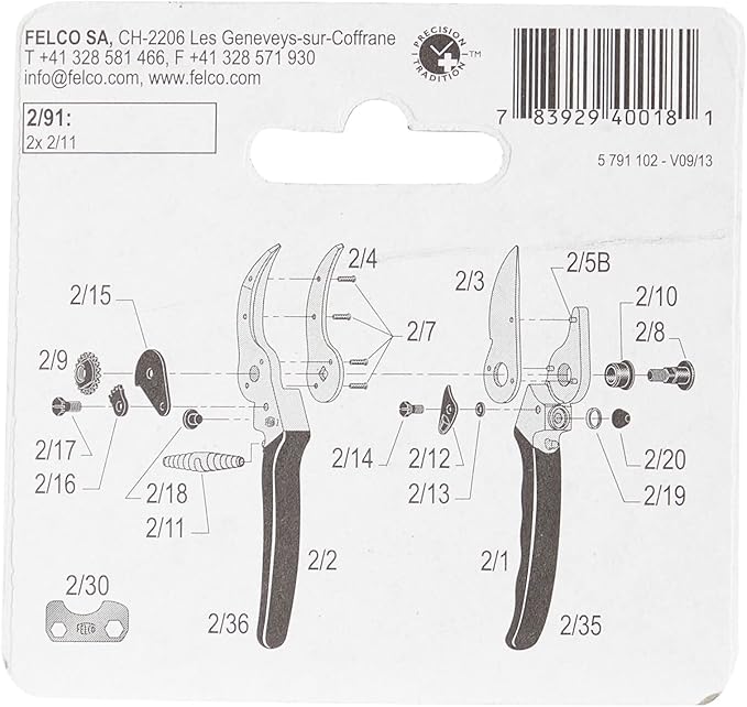 Felco 291 Replacement Springs Pruners Models, 2-Pack