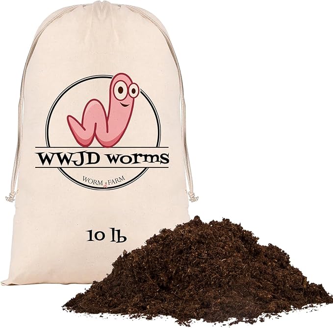 10lb Worm Bedding for Nightcrawlers and Red Wigglers (Worms Not Included) - Vermicompost Bin Worm Bedding for Earthworm Castings - Earthworm Food for Organic Potting Soil Gardening Mix
