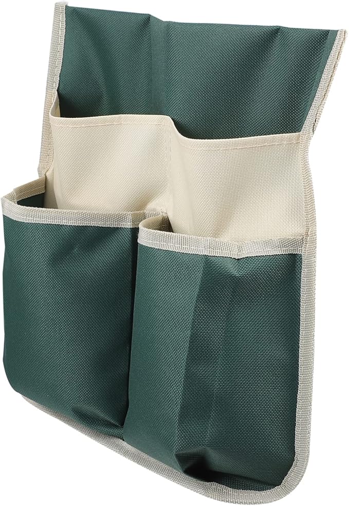 Garden Tool Bag for Kneeler Seat with Multiple Pockets Large 12.6X12.2 Inch Durable 600D Organizer Pouch for Garden Weeding Tools and Hand Hoes