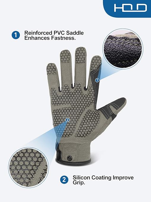 HANDLANDY Safety Work Gloves for Men& Women, Utility Impact Grip Working Gloves