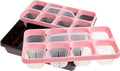Vizible 16-Cell Seed Starting Tray Caddy | Reuseable Clear Cell Design | Perfect for Vegetables Including Tomatoes and Peppers, Flowers and Herbs (Aster Pink)