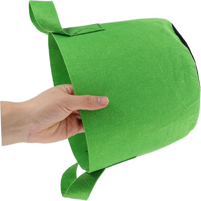 Kisangel 5pcs Reusable Garden Grow Bags Breathable Non Woven Fabric Planting Bags with Robust Handles for Growing Potatoes Vegetables Flowers and Fruits Efficient Drainage and Air