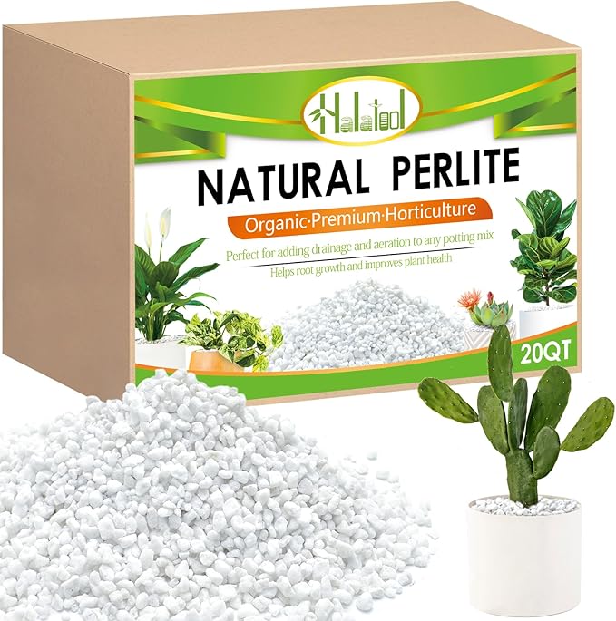 Halatool Soil Amendment 20QT Perlite for Plants Gardening Indoor Natural Potting Soil Mix Additive for Holding Moisture Aeration Drainage