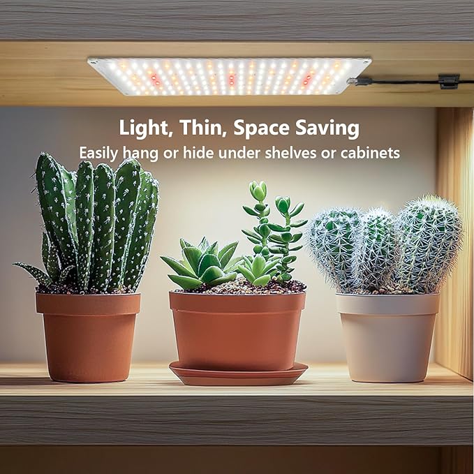 Aumtrly Grow Light, 1104 LED Full Spectrum Plant Lights for Indoor Growing Plants, Grow Lamp for Seed Starting (4 Panel/2 Pack) with UL Adapter, 6/12/16H Timer, 3 Light Modes, 5 Dimmable