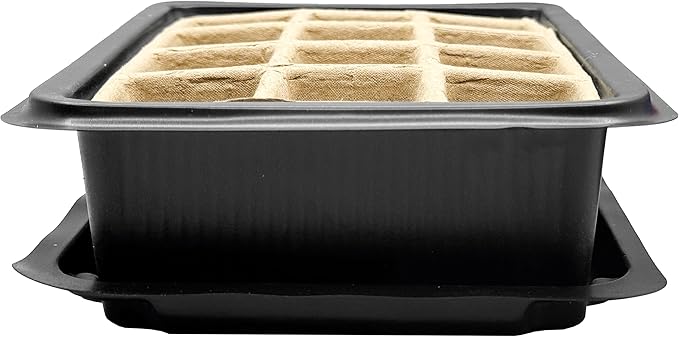 Seed Starter Trays, 12-Cell Kit with Humidity Dome, Reusable Plant Trays, 8 x 6 inches (5)