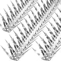 Bird Spikes, 40 Feet Stainless Steel Bird Control Spikes for Outside, Pigeon and Squirrel Blocking Spikes, for Garden Fence Roof and Window - 40 Strips Covers 12m