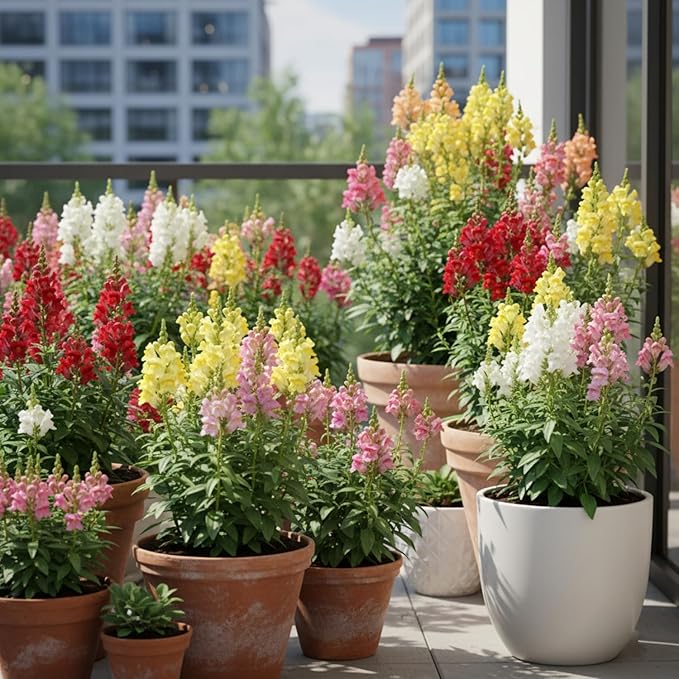 6000 Pcs Snapdragon Seeds for Planting Outdoor Garden, Snap Dragon Seeds for Planting Flowers, Pollinator-Friendly Color Mix, Annual Antirrhinum Majus