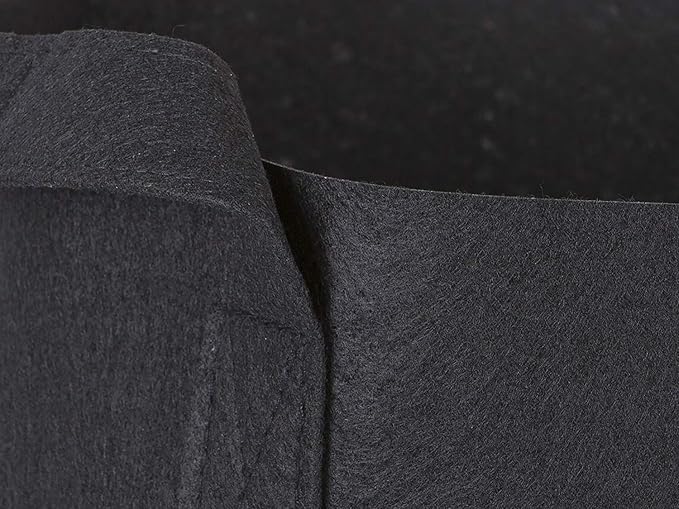 247Garden 5-Pack 10-Gallon Aeration Fabric Pot/Plant Grow Bag w/Handles (260 GSM, Black, 13H x 15D)