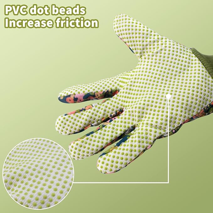 Women's Gardening Gloves Weeding and Thorn Resistant Work Gloves for Digging Planting Pruning Raking-Grown